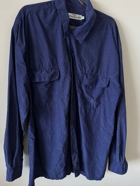 GUESS by Georges Marciano 100% Silk Shirt - Dusty Blue